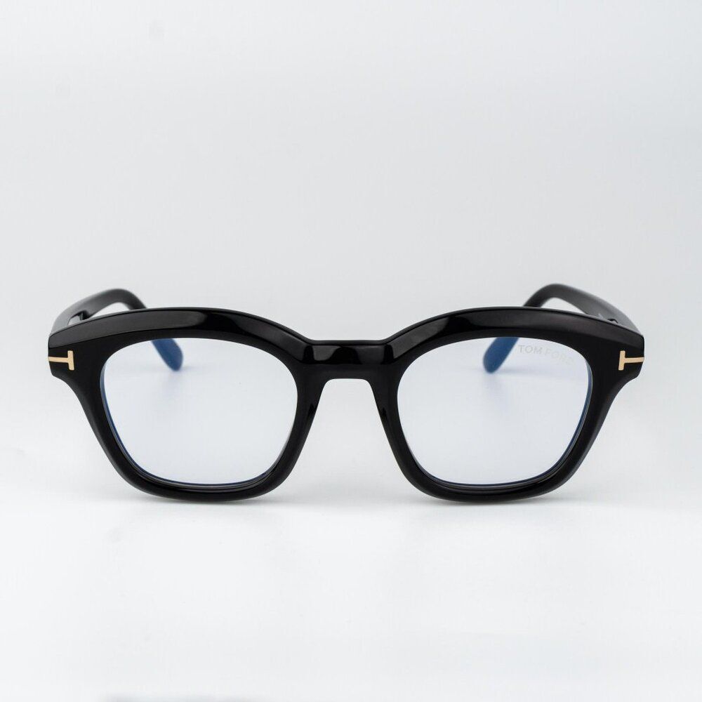 Tom Ford Woman Eyeglasses Black Blue Light Block Ft5961-B 001 New Authentic